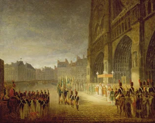 Zegening van de Vlaggen voor de Notre-Dame in 1804